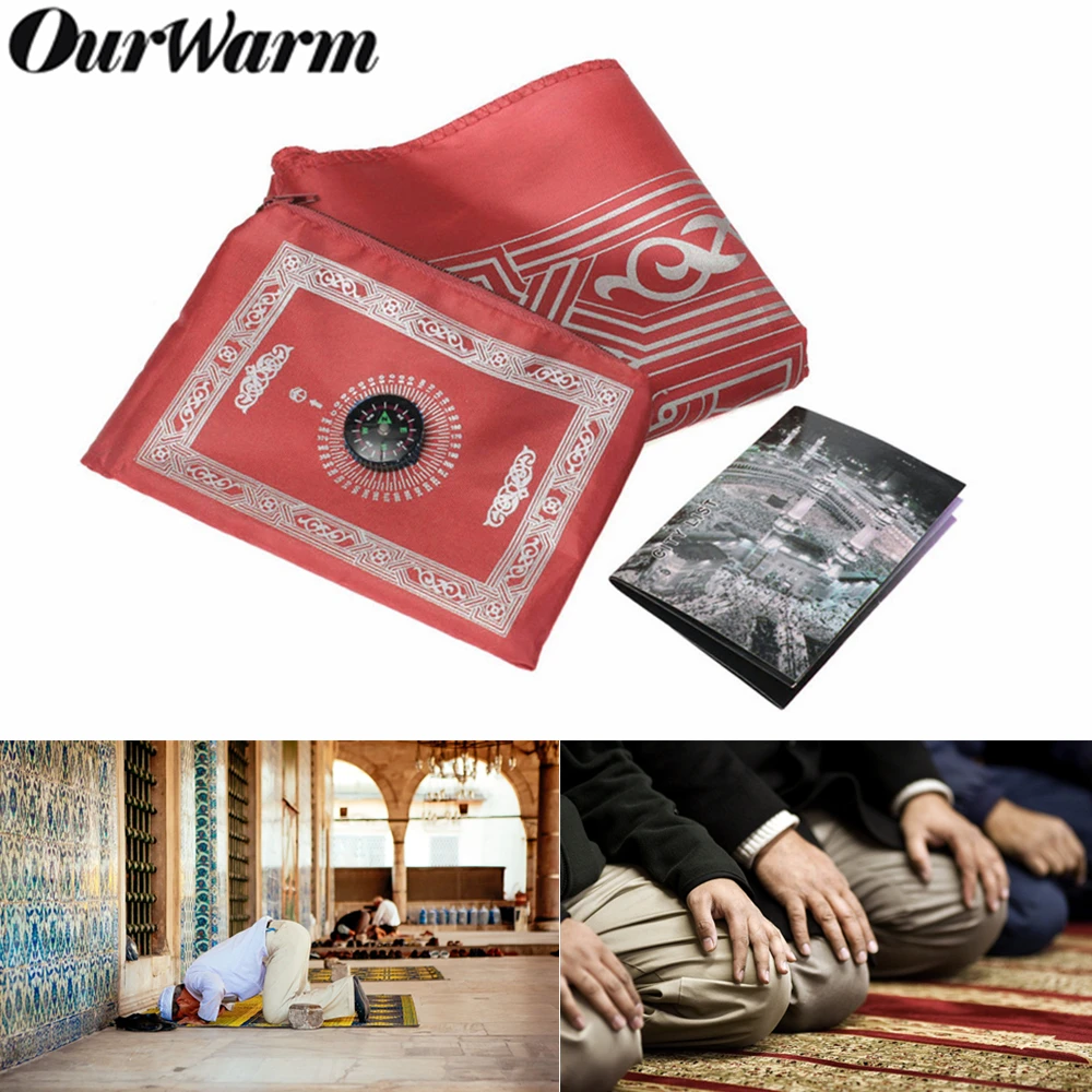 OurWarm портативный мусульманский коврик для молитв складной водонепроницаемый с