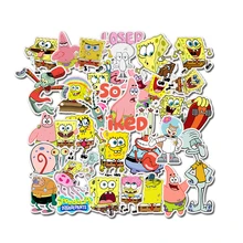 50Pcs/Pack SpongeBob Stickers Cartoon Graffiti Pegatinas For Motorcycle Notebook Laptop Luggage Bicycle Skateboard