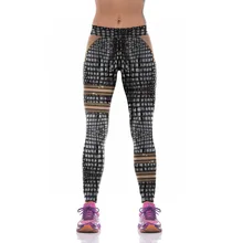 NEW KYK1095 Sexy Girl Women Leather Zipper 3D Prints High Waist Running Fitness Sport Leggings Jogger