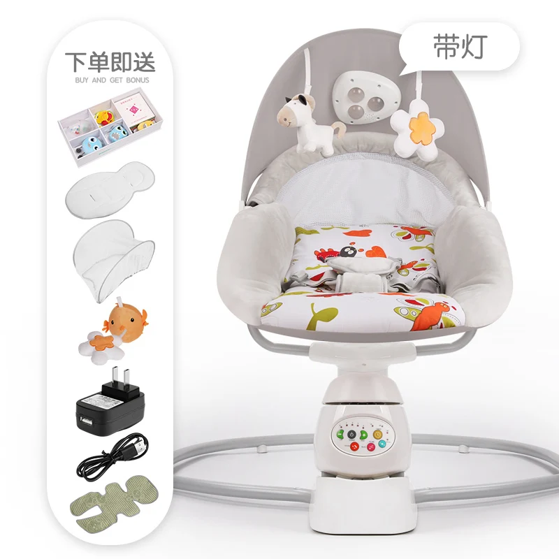 Electric music cradle bed crib baby shake shaker cradle cradle automatic rocking chair smart comforting into sleep cradle bed - Цвет: E