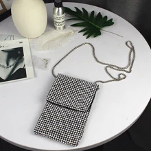 Вечерние сумочки с бриллиантами, клатчи, кошельки для женщин, маленькая сумка через плечо, кошелек для мобильного телефона