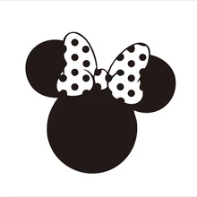 MINNIE MOUSE Party Decorations Decal Sticker For Girls Birthday Party Baby Show Glass Art Decor ,12pcs/lot