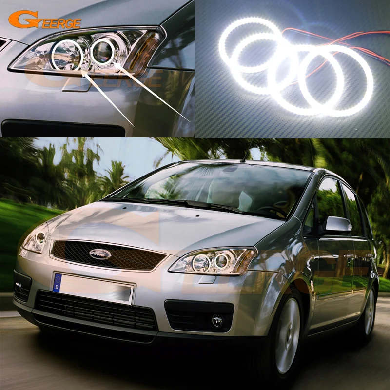 Для Форд Фокус C-Макс 2003 2004 2005 2006 2007 ксенон отлично Ультра-яркий SMD из светодиодов глаза Ангела комплект Для Форд Фокус C-Макс 2003 2004 2005 2006 2007 ксенон отлично Ультра-яркий SMD из светодиодов глаза Ангела комплект