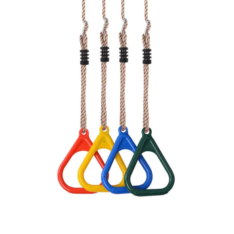 

Plastic Gymnastic Rings Children Crossfit Fitness Gym Exercise Pull Ups Kids Muscle Training Ring With Buckle Straps 1 pair