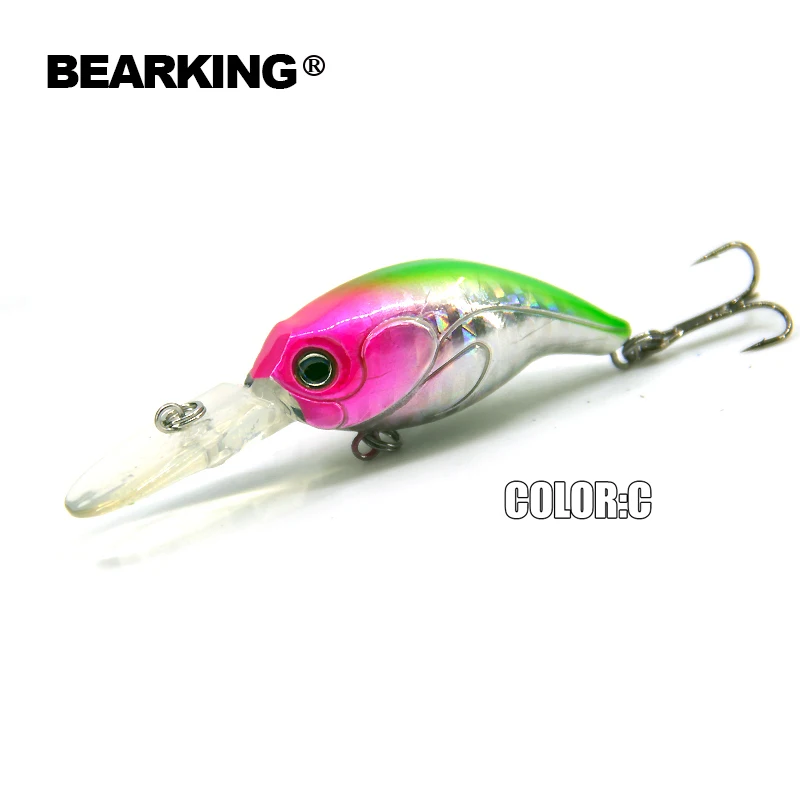 Bearking 5pcs/lot,Hot model,A+ fishing lures,crank 76mm,8.5g dive 2m floating.each lot 5pcs,free shipping