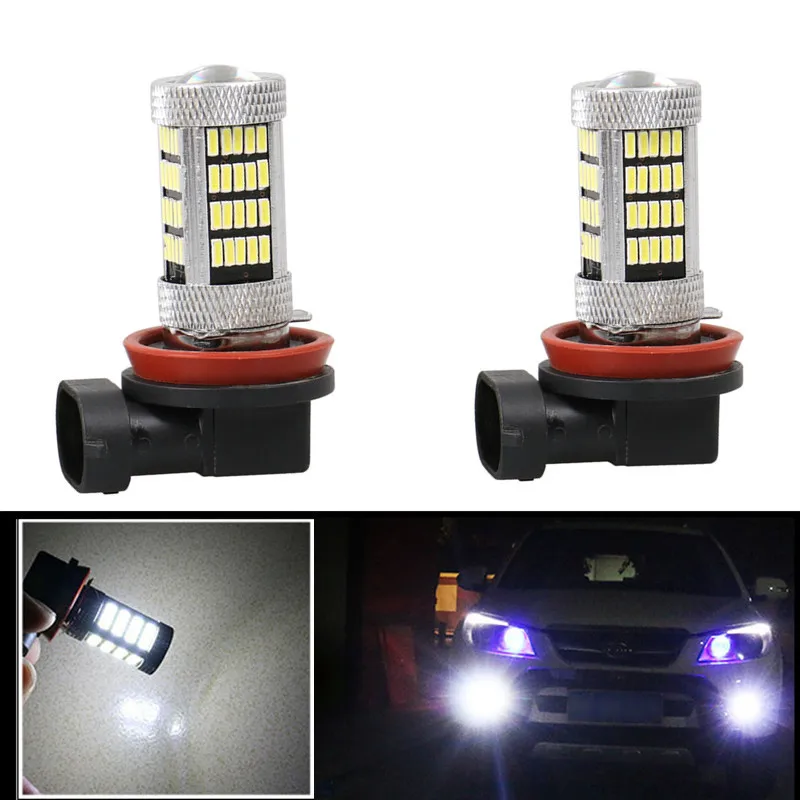 2Pcs H8 H11 Led HB4 9006 HB3 9005 Fog Lights Bulb 1000LM 6000K White Car Driving Daytime Running Lamp Auto Leds Light 12V | Автомобили и