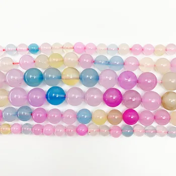 

1 strand/lot Natural Stone Morgan Agates Bead Round Loose Spacer Beads 6 8 10mm For Jewelry Making Accessories DIY Bracelet