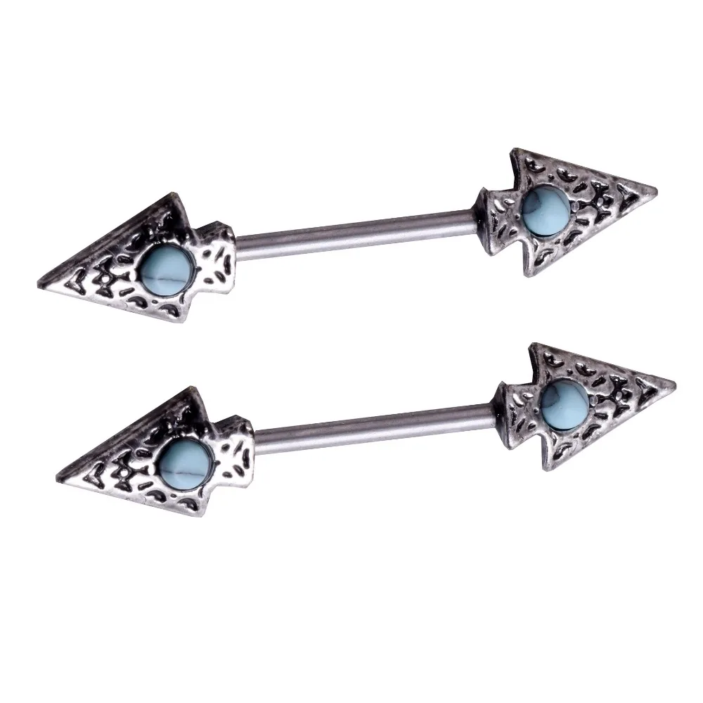 14G Stainless Steel Zircon Crystal Bar Barbell Nipple Ring Piercing Jewelry UK W