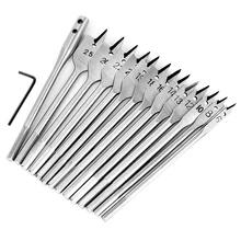 O aço completo de 15 pces encanta o jogo de ferramentas elétricas de perfuração de madeira de aço de alta velocidade do metal 6-25mm