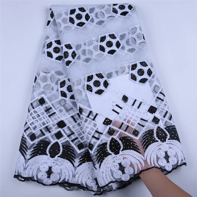 Африканский кружевной ткани французский Тюль Кружева с камнями высококачественное молоко шелковая ткань с кружевом нигерийская Свадебная лента для платье Y1591