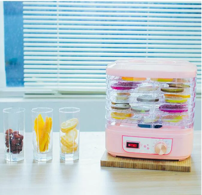 Dried Fruit Vegetables Herb Meat Machine Household MINI Food Dehydrator Pet Meat Dehydrated 5 trays Snacks Air Dryer EU US