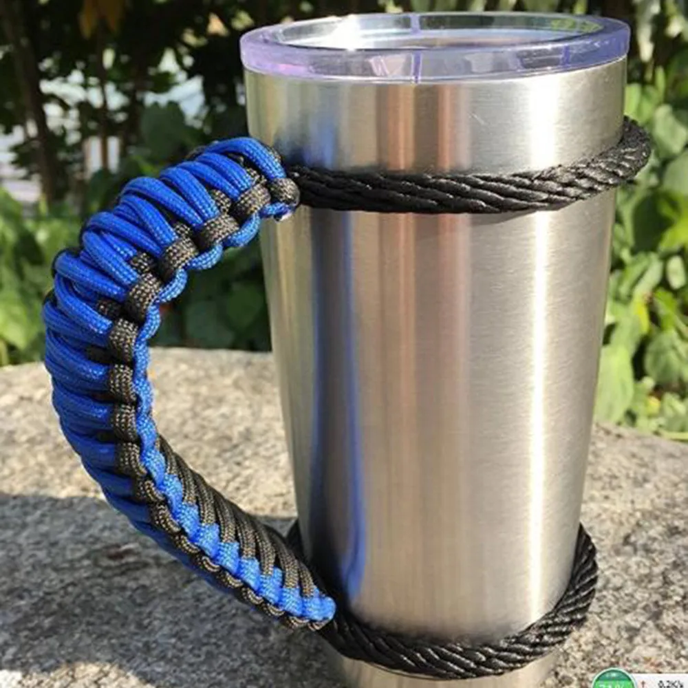 Paracord ручка ручной работы для 30 унций Yeti Ritc Ozark стакан Rambler подстаканник бутылка для воды моя бутылка