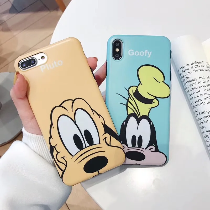 Милый чехол для мобильного телефона с рисунком Гуфи плюто iphone XR XS MAX X IMD Матовая