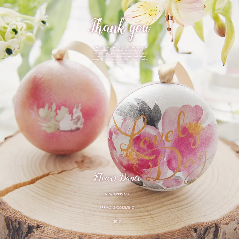 

2019 new round wedding candy boxes metal gift cases storage box for chocolate sugars favors and gifts floral suitcases supplies