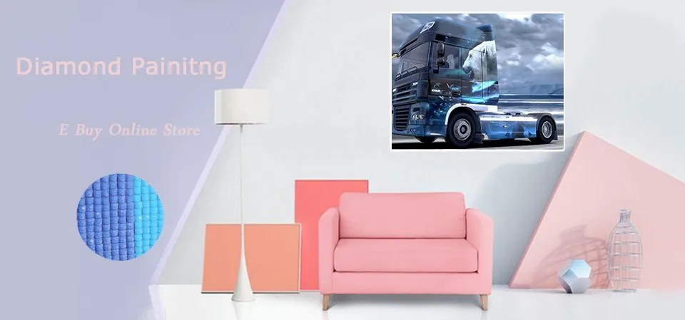 Huacan Алмазная картина грузовик мозаика Алмазная вышивка мультфильм украшение дома полный квадратный рисунок Стразы