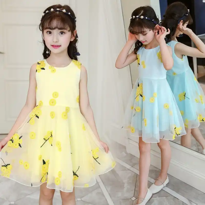 sunflower themed flower girl dresses