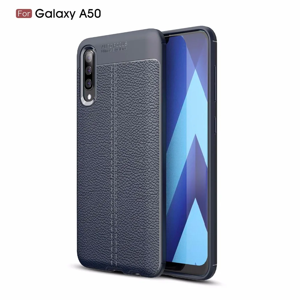 for Samsung A50 case soft slim rugged armor leather silicone case for Samsung Galaxy A50 SM-A505F phone cover A505 for Samsung A50 case soft slim rugged armor leather silicone case for Samsung Galaxy A50 SM-A505F phone cover A505