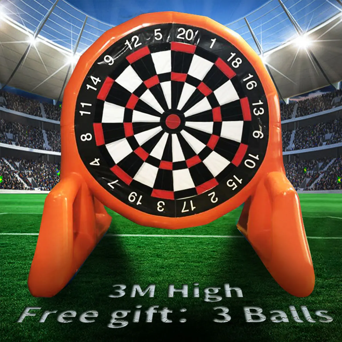 

3 Meter High Popular Game Huge Inflatable Soccer Football Inflatable Dart Board With 220V Air Blower Outdoor Game Toy