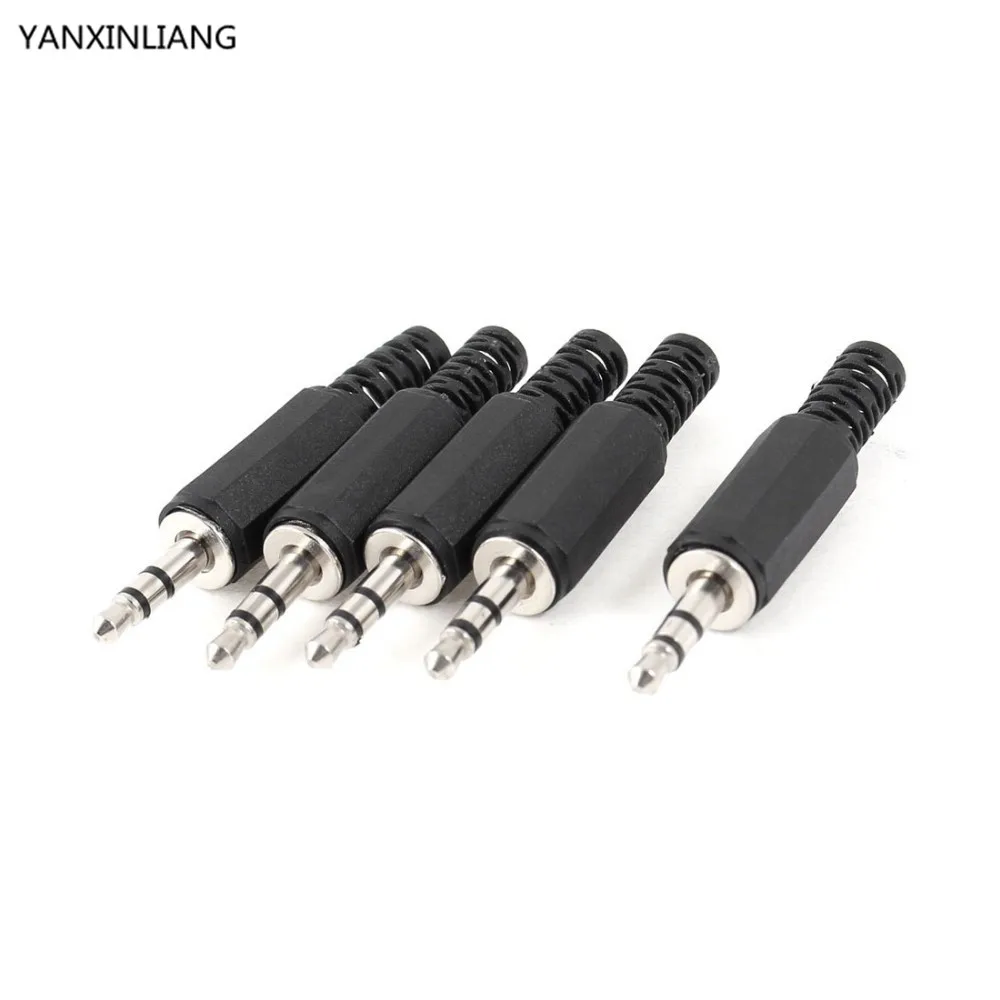 

10Pcs/lot Black Plastic Housing 3.5mm Audio Jack Plug Headphone Connector Discount