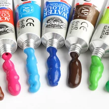 12 цветов, набор акриловых красок, 6 мл, тубы для рисования, пигмент для рисования, сделай сам, художественная краска, пигмент с кистью