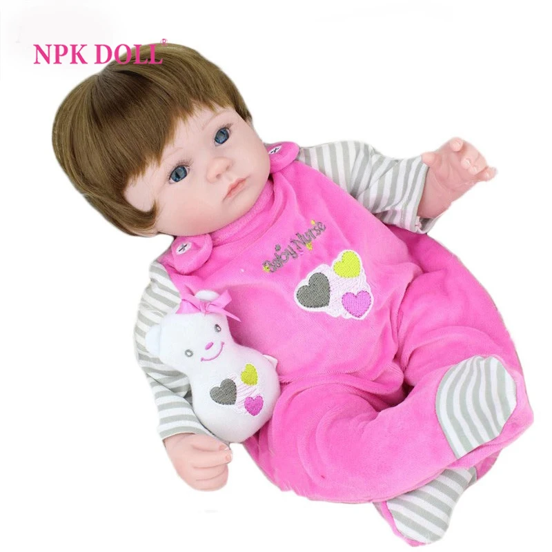 Кукла реборн NPKDOLL 40 см набивное тело в одежду реалистичные детские игрушки Playmate