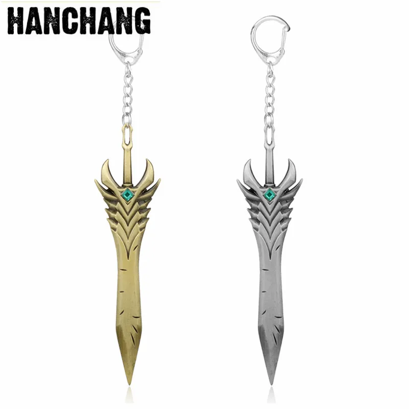 

Heroes Union Weapon Key Chain Masia Raven Juggernat Weapons Sword Pendant Keychain Keyring Men Cool Key Buckles Car Accessories