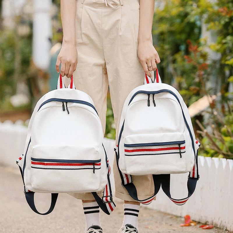 

Children's Bags For Boys Girls School Bag Laptop Striped Backpacks Travel Sack Canvas Zaino Student Notebook Bagpack Simple