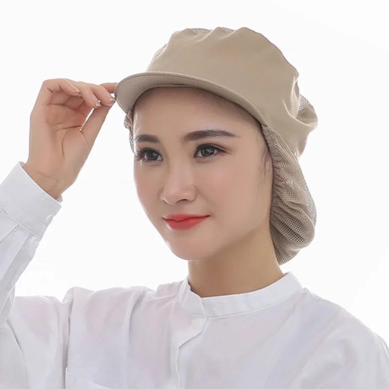 Pop Catering Cap Service Staff Adjustable Mesh Snood Hat Wearproof Head Cover 