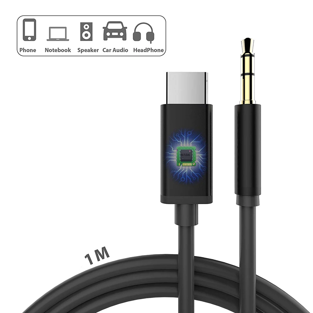 ACCGUYS usb type C Aux аудио до 3,5 мм разъем для динамика кабель адаптер ЦАП наушники с чипом шнур для гарнитуры для Xiaomi huawei htc U11 U12