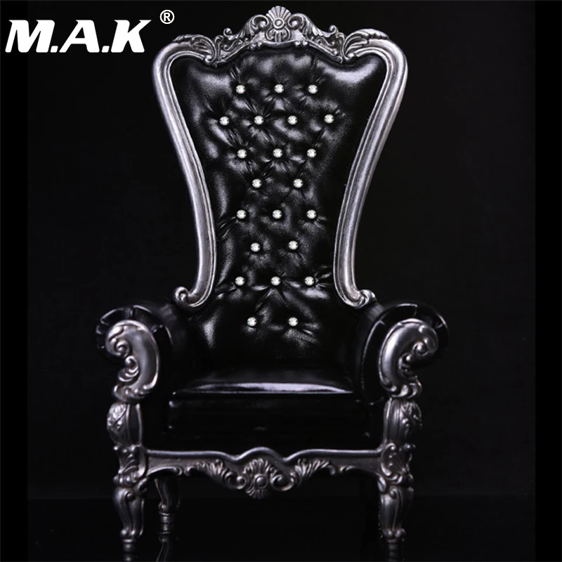1/6 масштаб черный Европейский Королева диван модели стульев с кристаллами для 12 дюймов фигуры тела