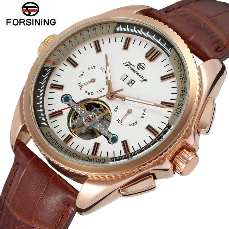 

Forsining 2018 Fashion Automatic Watch Men Tourbillon Mechanical Men Watch Calendar Mens Watches Top Brand Luxury Gifts For Men