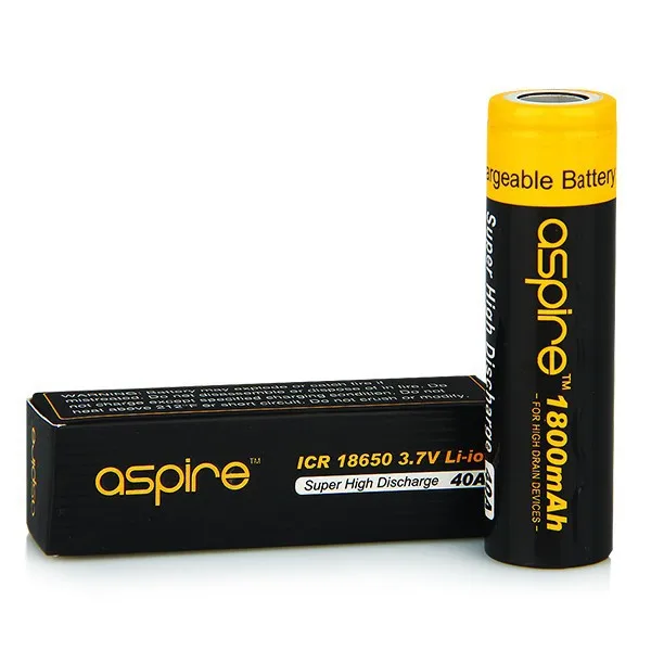 2 шт./лот оригинальный Aspire 18650 батарея ICR В 3 7 в литий ионный 1800 мАч/2600 мАч ёмкость