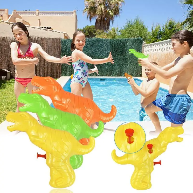 Забавные игрушки для детей милый динозавр водяной пистолет летний праздник бластер дети ребенок сквирт пляжные спрей водяной пистолет