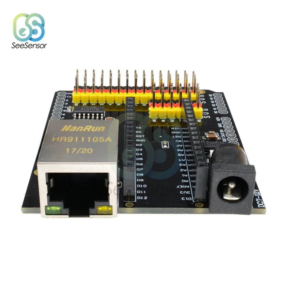 ENC28J60 Ethernet щит V2.0 2,0 R3 Duemilanove модуль Плата расширения совместима с контроллером Arduino веб-серверной платой
