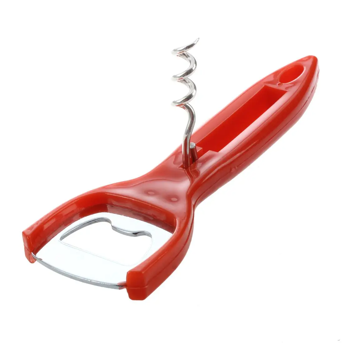HOT Domestic Plastic Handle Corkscrew Beer Wine Bottle Openerin