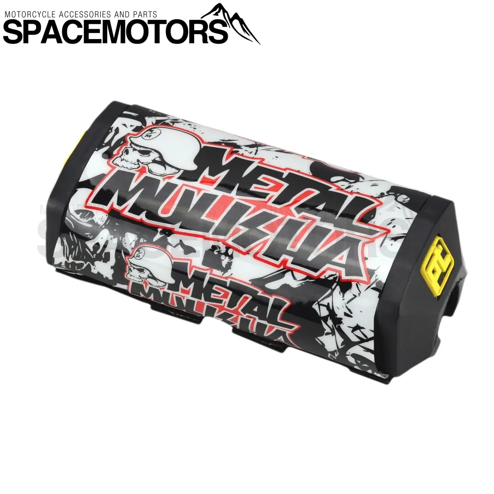 Черный толстый алюминиевый руль 810мм*28мм с накладкой MetalMulisha для эндуро кросс