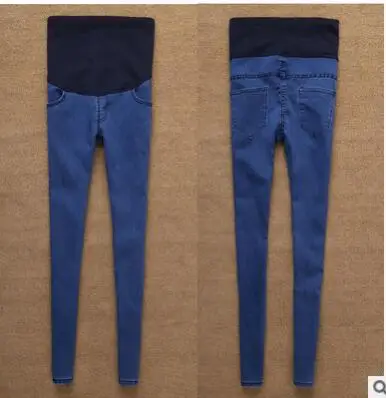 

2017 Hot Sale Good Quality Cotton Denim Skinny Maternity Jeans Holes Contrast Stitching Pockets Pencil Jeans For Pregnant Women