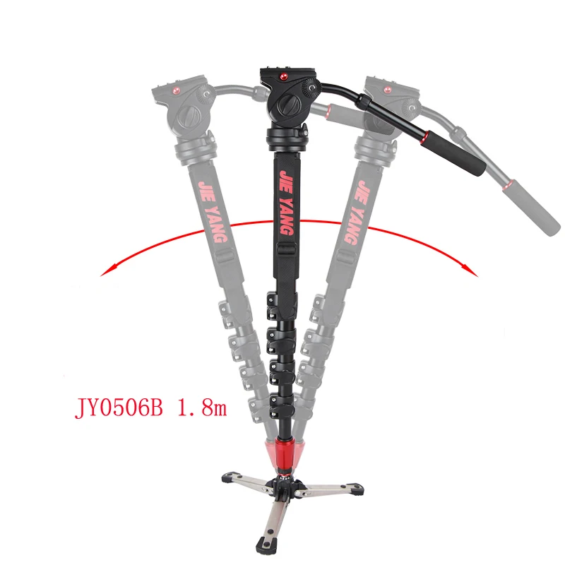 Профессиональный алюминиевый Видео монопод JIEYANG JY0506 JY0506B штатив для видеокамеры