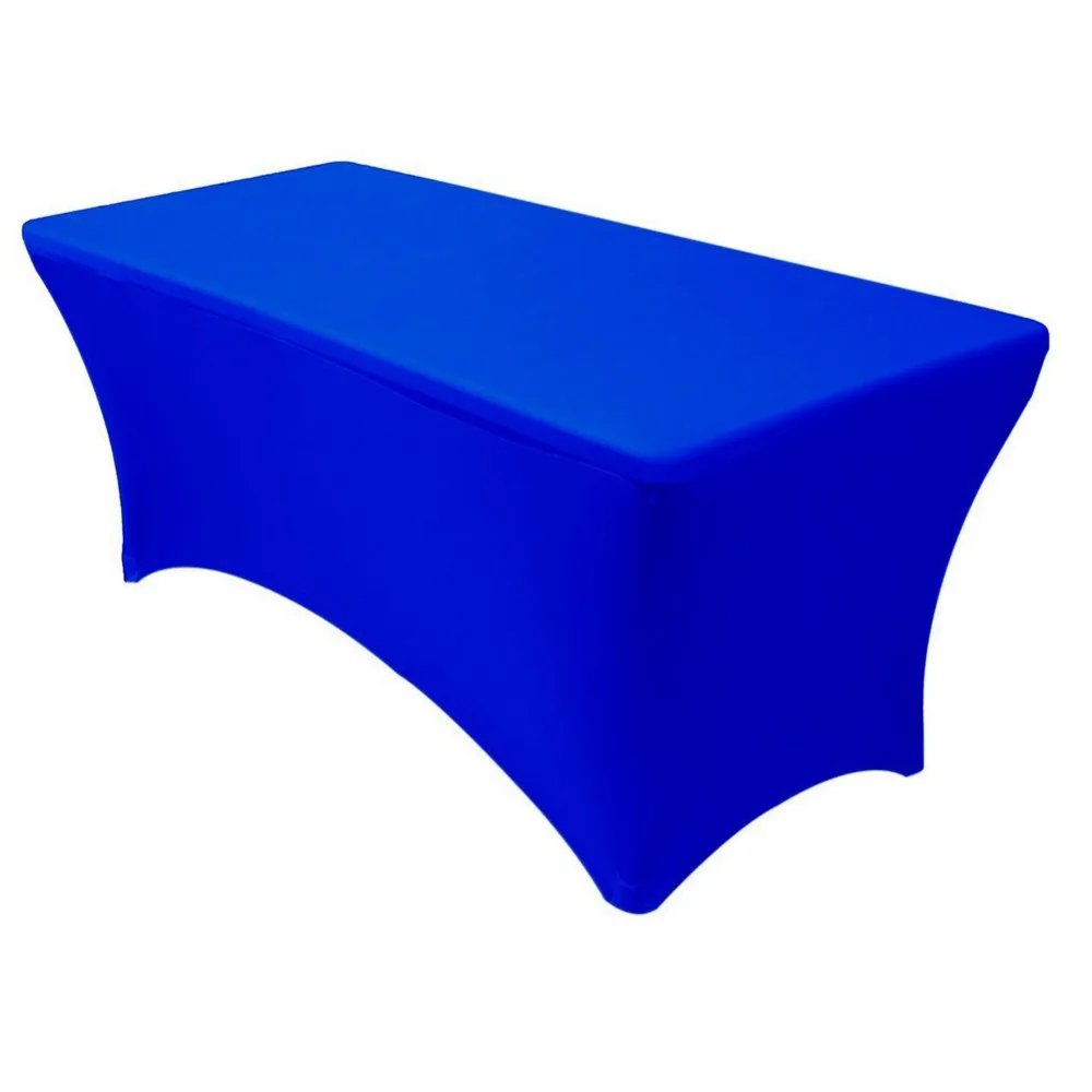  Meijuner Rectangular Table Cover Fashion Pure Color Elastic Spandex Tablecloth For Hotel Dining Roo