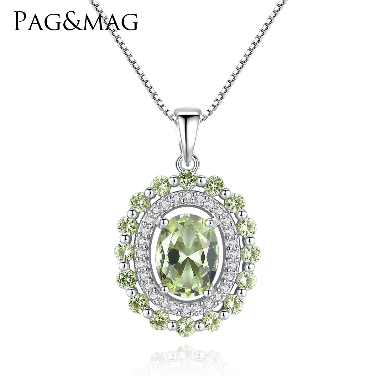 New S925 European and American Necklace Olive Simulate Emeralds Fashion Boutique Accessories | Украшения и аксессуары