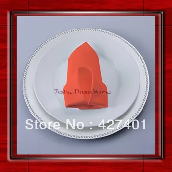 

High Quality 45x45cm Neon Orange Polyester Plain Napkin / Table Napkin / Hotel Napkin / Dinner Napkin (Factory Direct Sale)