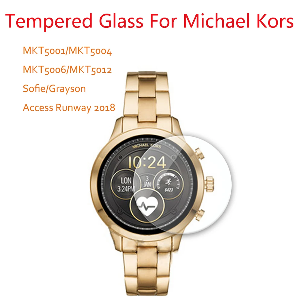 

5Pcs/Lot For Michael Kors MKT5001 MKT5004 MKT5006 MKT5012 Tempered Glass Screen Protector for Sofie/Grayson/Access Runway 2018