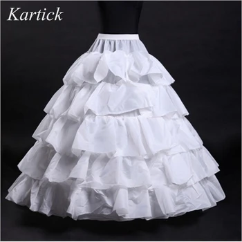 

Brand New Petticoats with Ruffles White/Black/Red Ball Gown 4 Hoops 5 Layers Slip Underskirt Crinoline For Wedding/Formal Dress