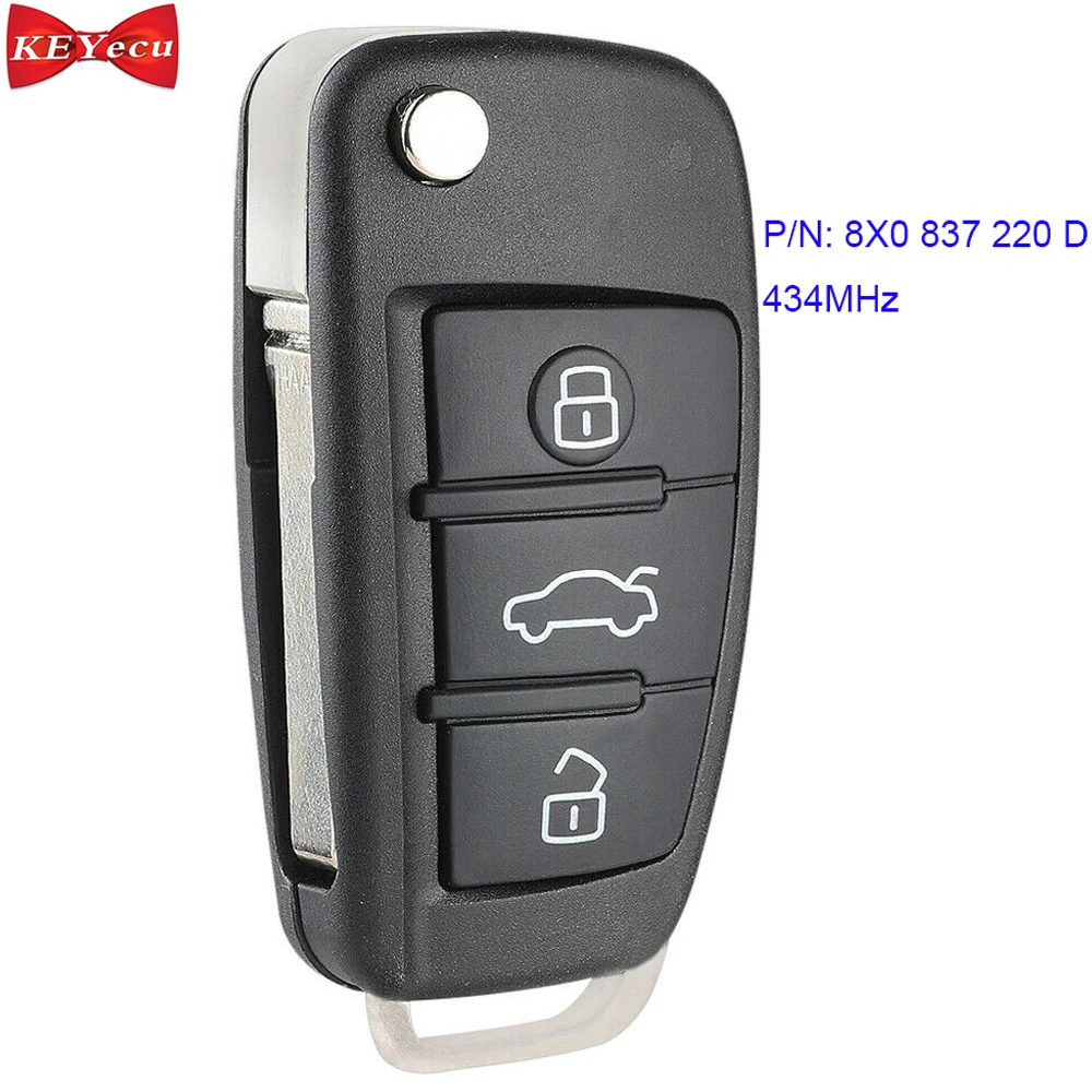 KEYECU for Audi A1 TT R8 2009 2010 Q3 2011 2017 Remote Control Car Key