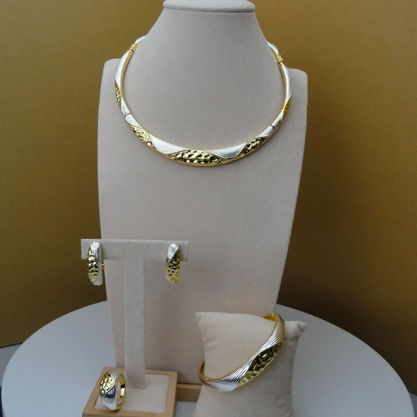 

Yuminglai Dubai Fine Jewlery Exquisite Jewelry Sets Necklace for Women Simple Design FHK5800