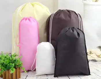 

30pcs/lot Retro Women Cotton Drawstring Shopping Bag Fashion Eco Reusable Folding Grocery Cloth Underwear Pouch Case