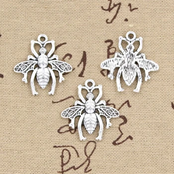 

12pcs Charms Bee Bug 26x25mm Antique Silver Color Pendants DIY Necklace Crafts Making Findings Handmade Tibetan Jewelry