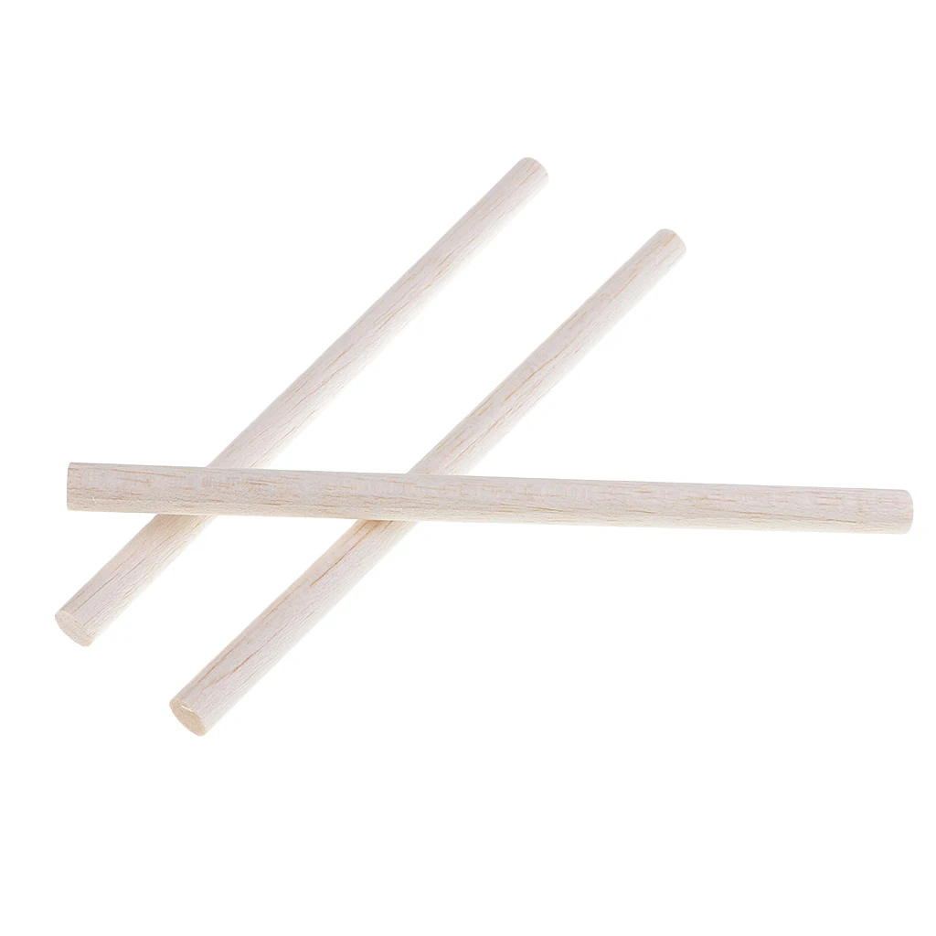 30x 50/100/200mm Balsa Wood Round Sticks Unfinished for Woodworking Crafts