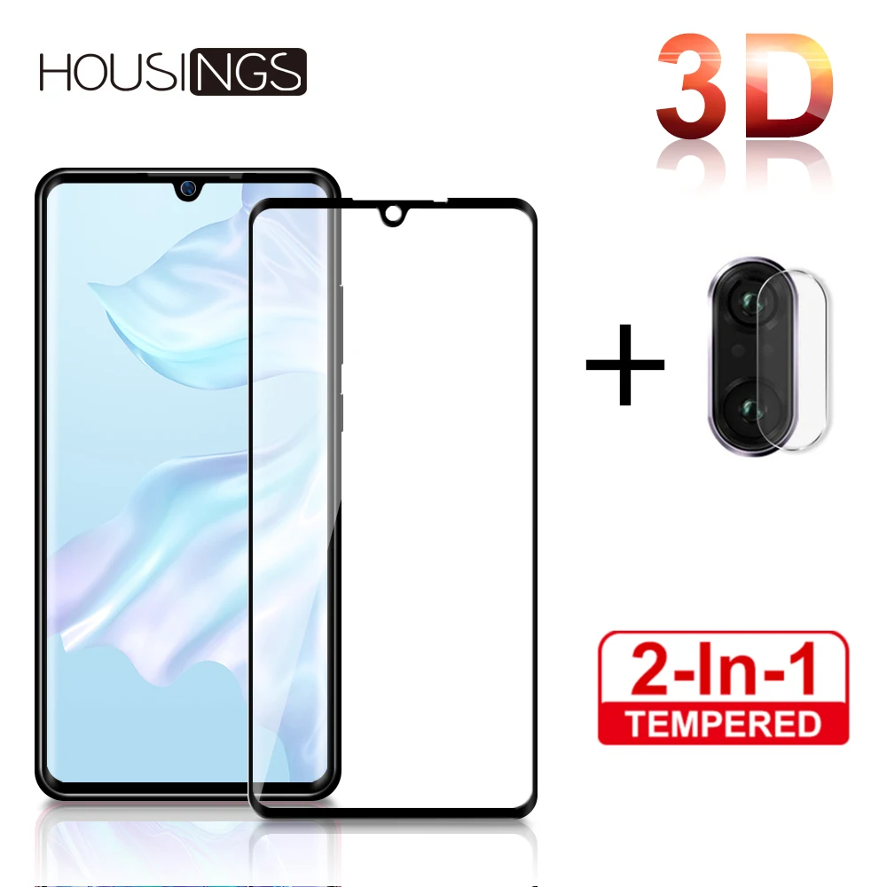 2-в-1 телефон Экран протектор для huawei P30 Pro P20 Lite закаленное Стекло Коврики 20 P10