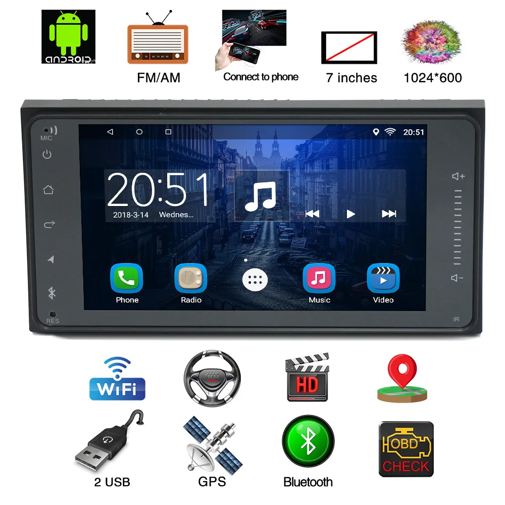 

2 Din Rear View Camera car multimedia playe Android Car MP5 Player Bluetooth Stereo FM Radio USB/TF AUX control music radio